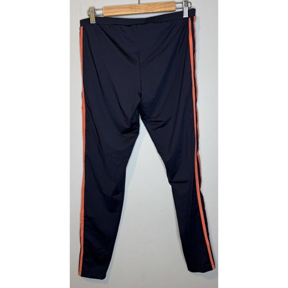adidas Rare Hard To Find Navy Leggings with Orange Stripes - Picture 2 of 5